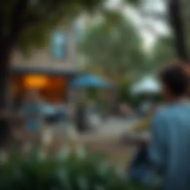 Community Life in Slabtown A cozy community park in Slabtown, highlighting local residents enjoying the outdoors.