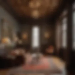 Intricate molding and vintage decor in a Harlem room