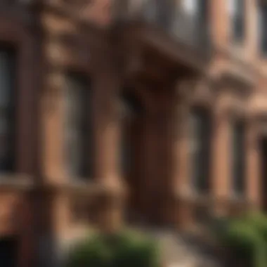 Intricate Architectural Details of Brownstones Stunning brownstone facade showcasing intricate architectural details
