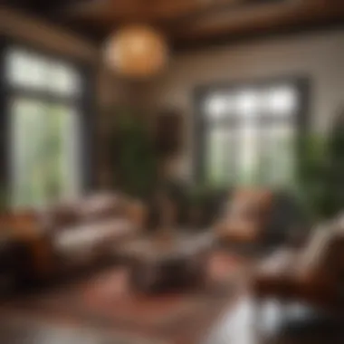 Bohemian Chic Common Area Cozy shared living room with eclectic furnishings and artistic decor