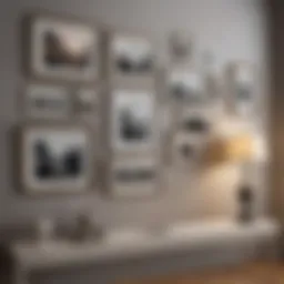 Elegant gallery wall arrangement featuring diverse photo frames