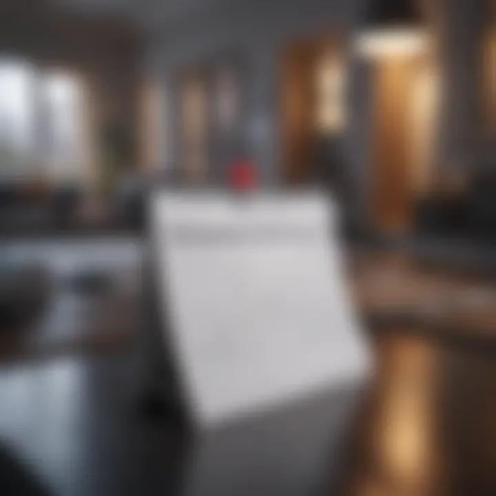 Calendar with marked dates for lease agreements
