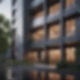 Modern apartment building exterior