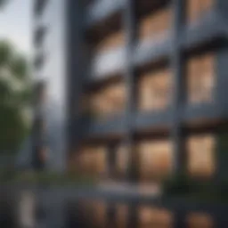 Modern apartment building exterior