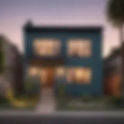 Charming duplex facade in a vibrant neighborhood