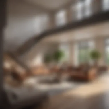 Charming Interior of a Duplex Charming interior layout of a duplex featuring open spaces and stylish furnishings.