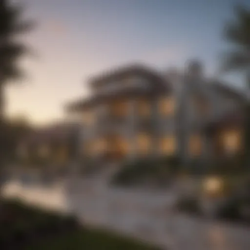 Elegant exterior design of a five-bedroom house in Orange County