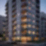 Modern architectural design of downtown LA flats