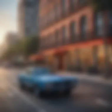 Vibrant street lifestyle in a downtown neighborhood