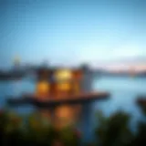 Floating Home with City View A stunning view of a floating home against the San Francisco skyline