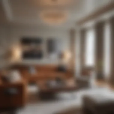 Elegant Living Space in Boston Elegant four-bedroom apartment living space in Boston with modern decor