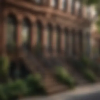 Beautiful brownstone buildings in a Brooklyn neighborhood