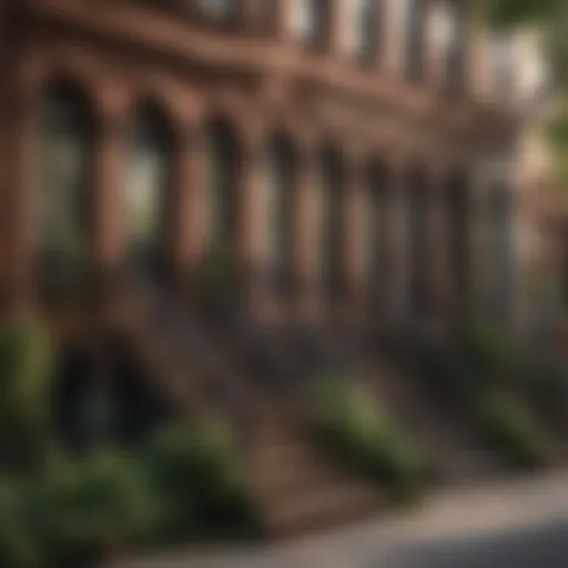 Beautiful brownstone buildings in a Brooklyn neighborhood