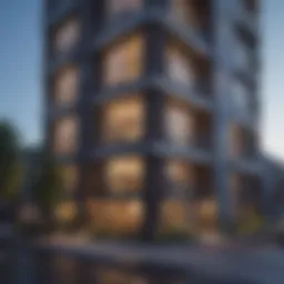 Stylish exterior view of Harbor Point Boston Apartments