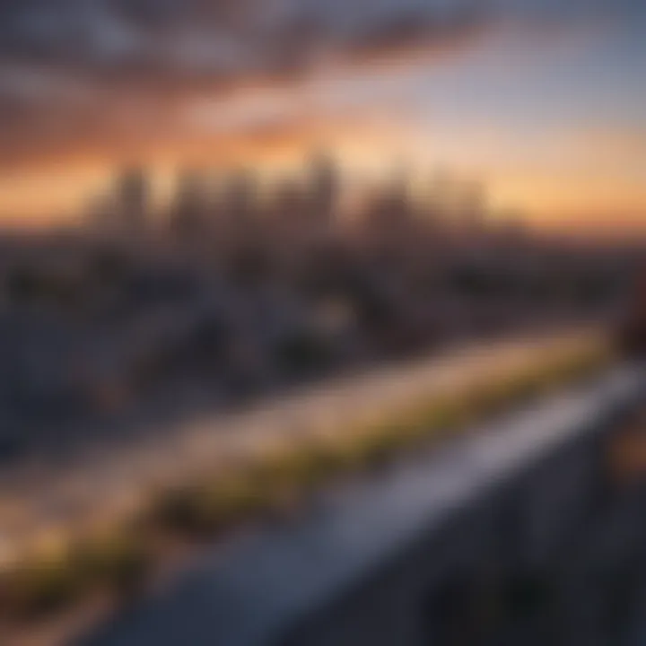 Rooftop view of Los Angeles skyline