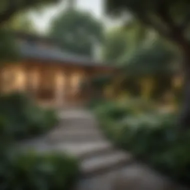 Lush Backyard Surrounded by Greenery Lush backyard of a rental home surrounded by greenery