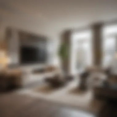Elegant Interior Design of a Townhome Cozy living space inside a townhome in Little Canada with elegant decor