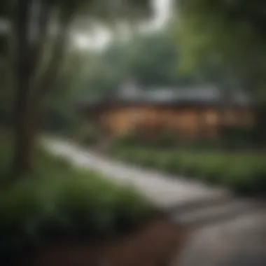 Tranquility in Atlanta Neighborhoods A serene park in a residential neighborhood of Atlanta.