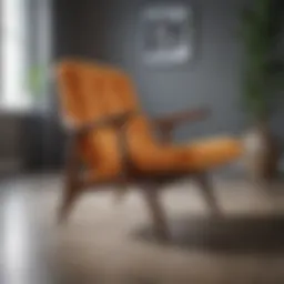 Iconic mid century modern chair design featuring organic shapes and clean lines