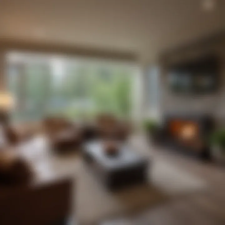 An inviting living space within a Montlake apartment featuring contemporary decor