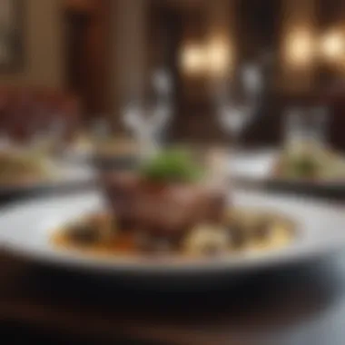 Gourmet meal served with exquisite attention to detail