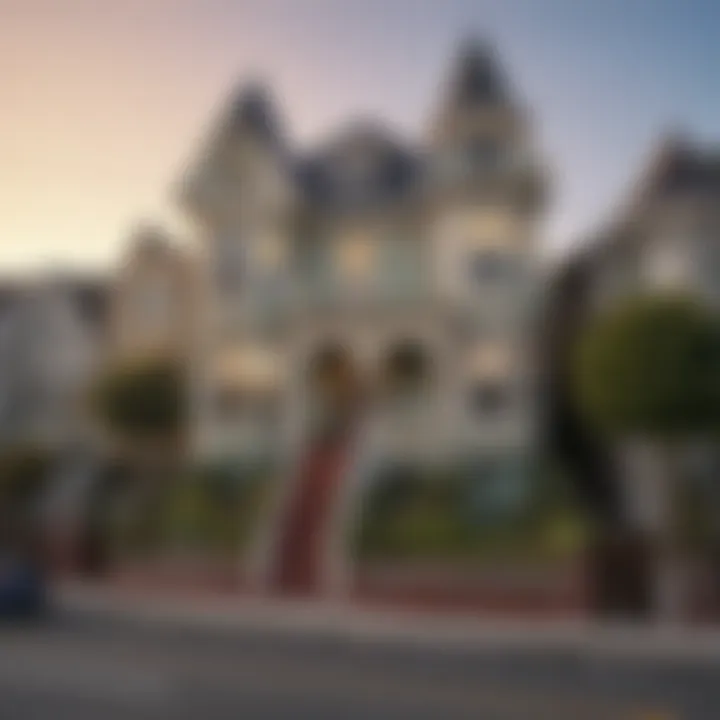 A picturesque street view of Noe Valley showcasing Victorian architecture