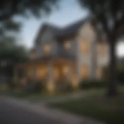 Charming streetscape of a North Austin neighborhood showcasing local architecture