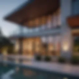 Stunning modern architecture of a North Dallas home