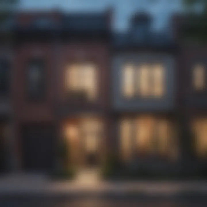 Stylish townhome facade in Northern Liberties