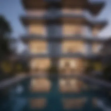 Modern architectural design of Ocean Park residences