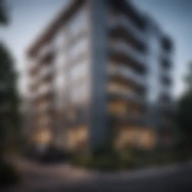 Exterior view of Park Triangle Apartments showcasing modern architecture