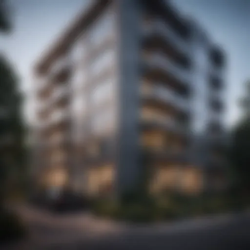 Exterior view of Park Triangle Apartments showcasing modern architecture