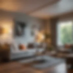 Cozy living room in a pet-friendly rental