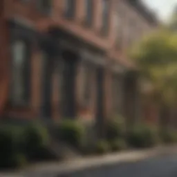 Charming street view of Philadelphia's historic architecture