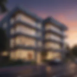 Stunning exterior view of Regent Apartments highlighting modern architectural design