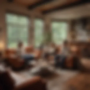 Couple Discussing Rent-to-Own Options A couple discussing rent-to-own options in a cozy living room setting.