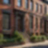 Charming brownstone buildings in Boston