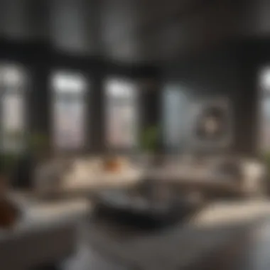 Stylish Living Room in a Modern Boston Apartment Modern apartment interior showcasing a stylish living room