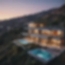Stunning view of Hollywood Hills showcasing luxury homes