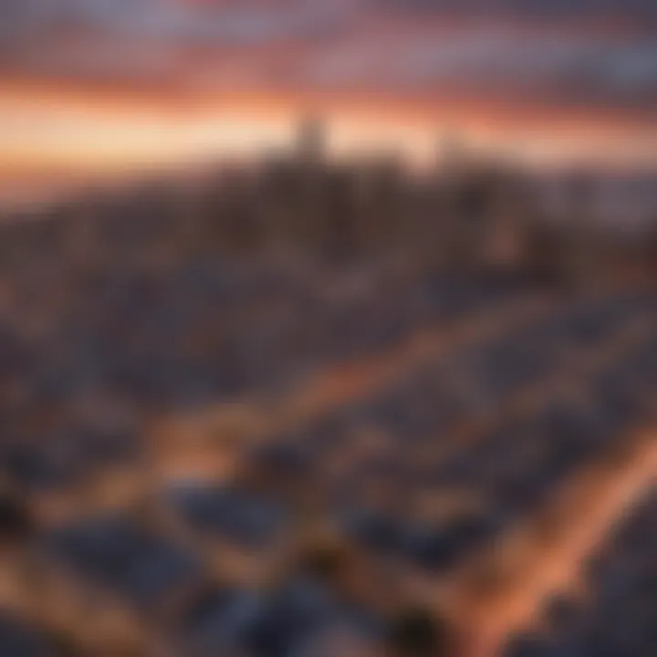 Stunning skyline of San Francisco at sunset