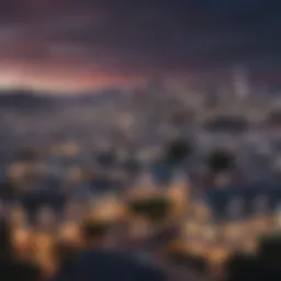 Scenic view of San Francisco skyline with rental properties
