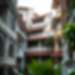 A picturesque street view of George Town showcasing diverse architectural styles