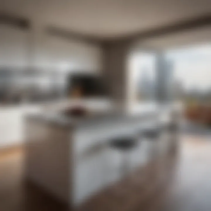 Modern kitchen in a couple's rental apartment