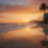 Sunset over Santa Monica beach