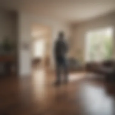 Renter Enjoying a Self-Tour Experience Happy renter exploring a self-touring home