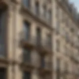 Stunning exterior view of Normandy Apartments showcasing intricate architectural details