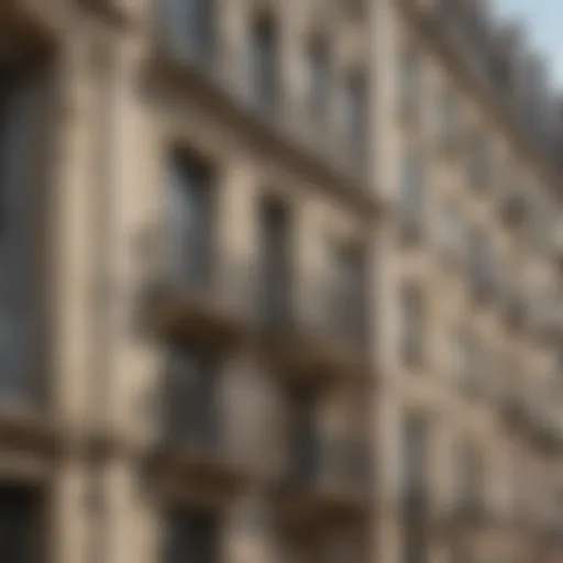 Stunning exterior view of Normandy Apartments showcasing intricate architectural details