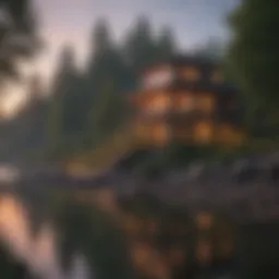 Breathtaking view of the river at sunset