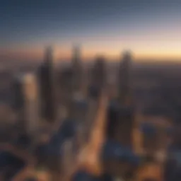 Aerial view of downtown Los Angeles showcasing modern skyscrapers