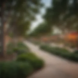 A vibrant neighborhood park in Fort Worth, showcasing families enjoying recreational activities.